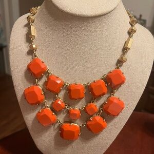 Stella & Dot Coral Bib Necklace